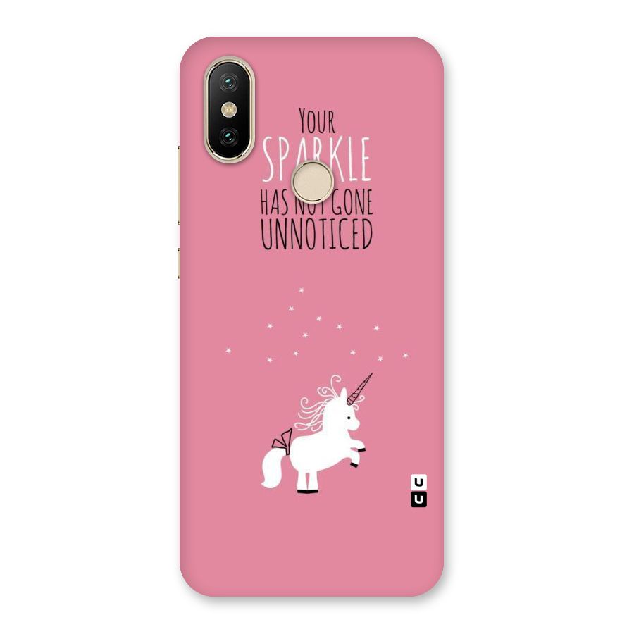 Sparkle Not Unnoticed Back Case for Mi A2