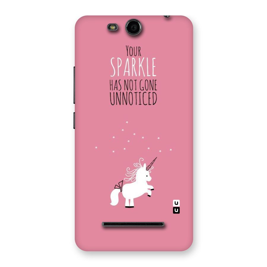 Sparkle Not Unnoticed Back Case for Micromax Canvas Juice 3 Q392