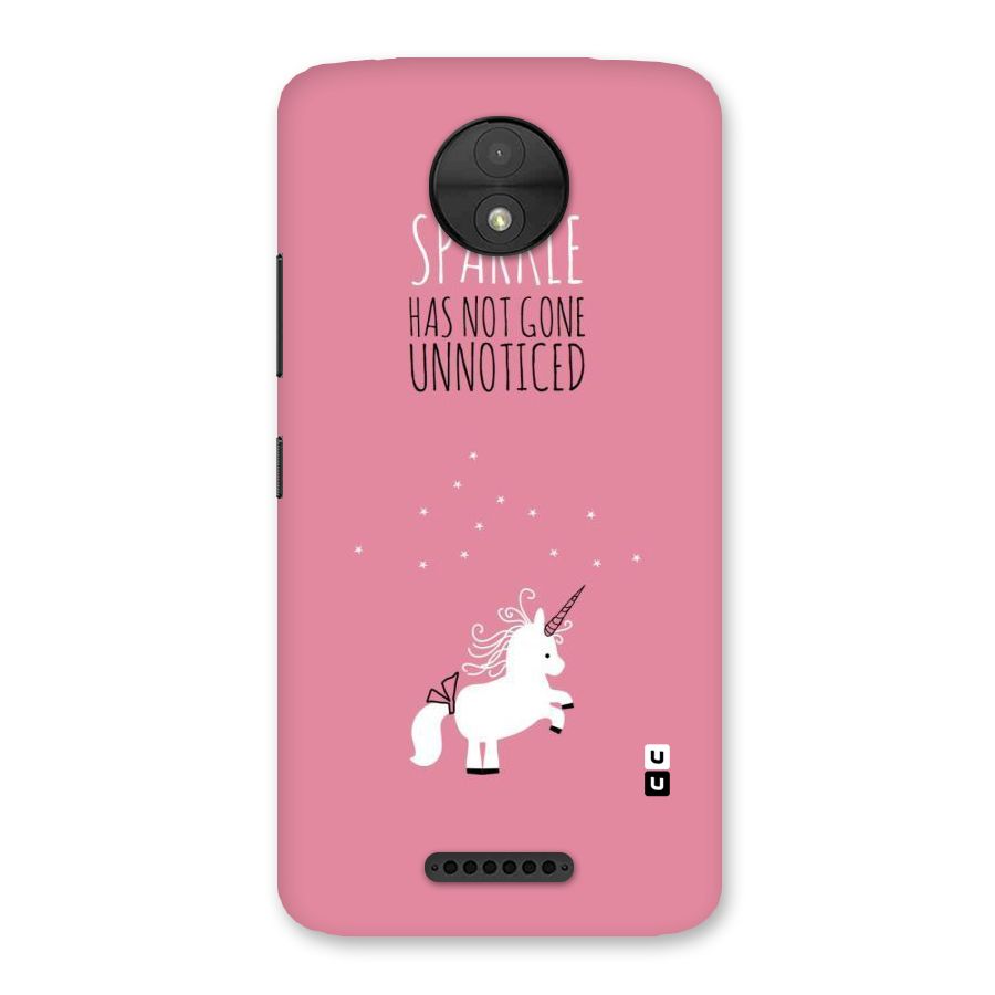 Sparkle Not Unnoticed Back Case for Moto C