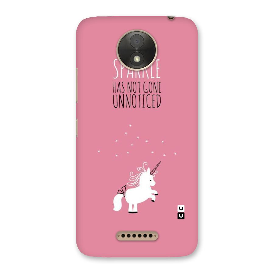 Sparkle Not Unnoticed Back Case for Moto C Plus
