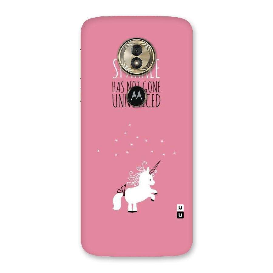 Sparkle Not Unnoticed Back Case for Moto G6 Play