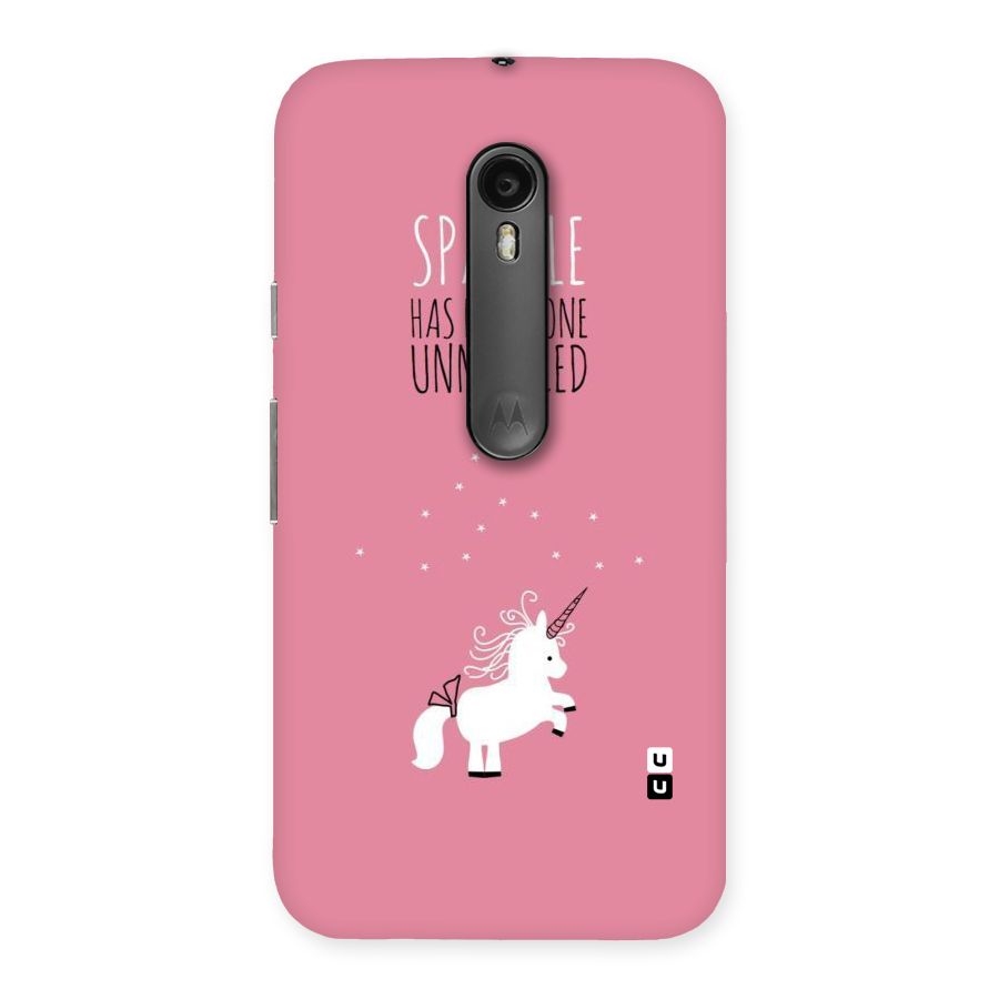 Sparkle Not Unnoticed Back Case for Moto G Turbo