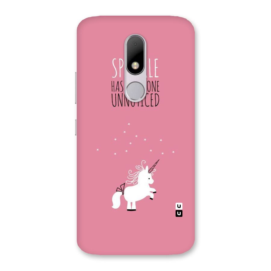 Sparkle Not Unnoticed Back Case for Moto M