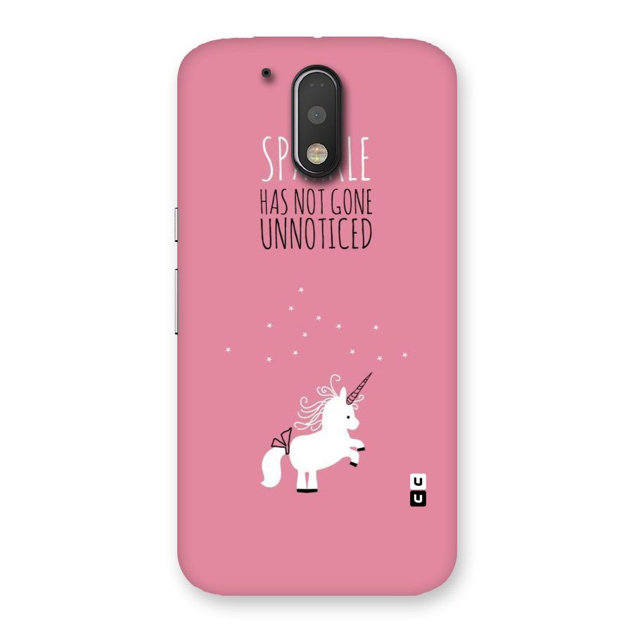 Sparkle Not Unnoticed Back Case for Motorola Moto G4 Plus