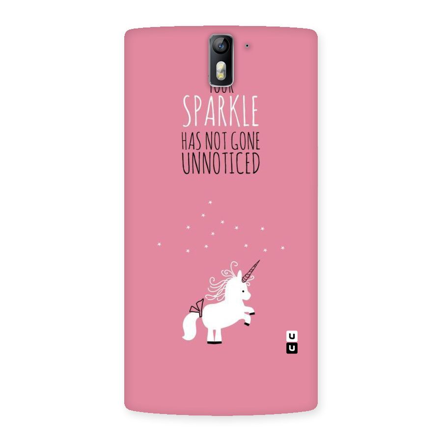 Sparkle Not Unnoticed Back Case for One Plus One