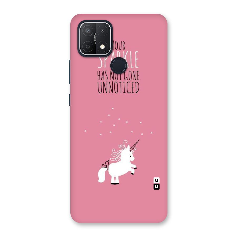 Sparkle Not Unnoticed Back Case for Oppo A15s