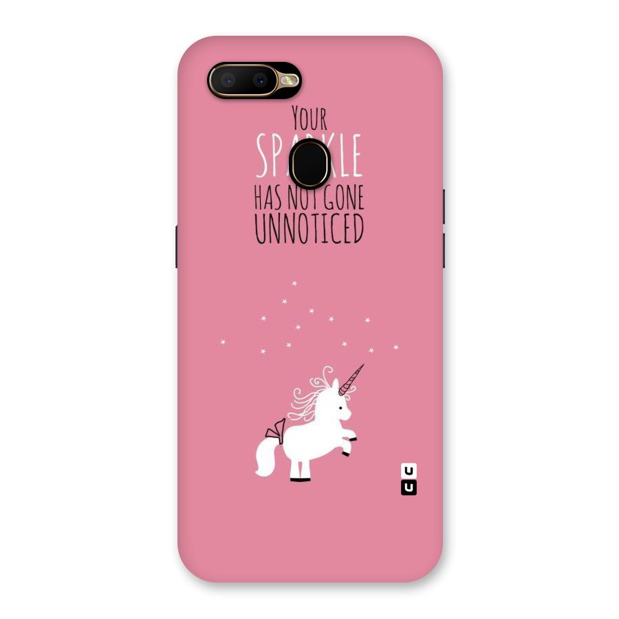 Sparkle Not Unnoticed Back Case for Oppo A5s