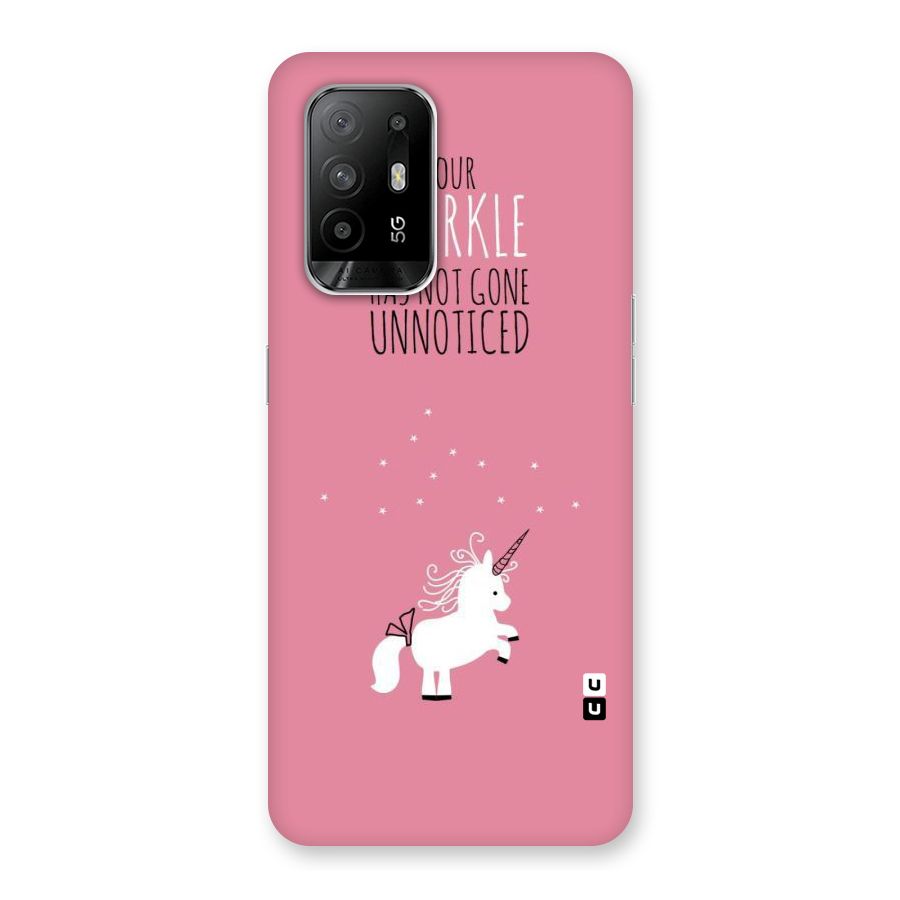 Sparkle Not Unnoticed Back Case for Oppo F19 Pro Plus 5G