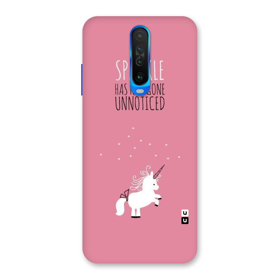 Sparkle Not Unnoticed Back Case for Poco X2