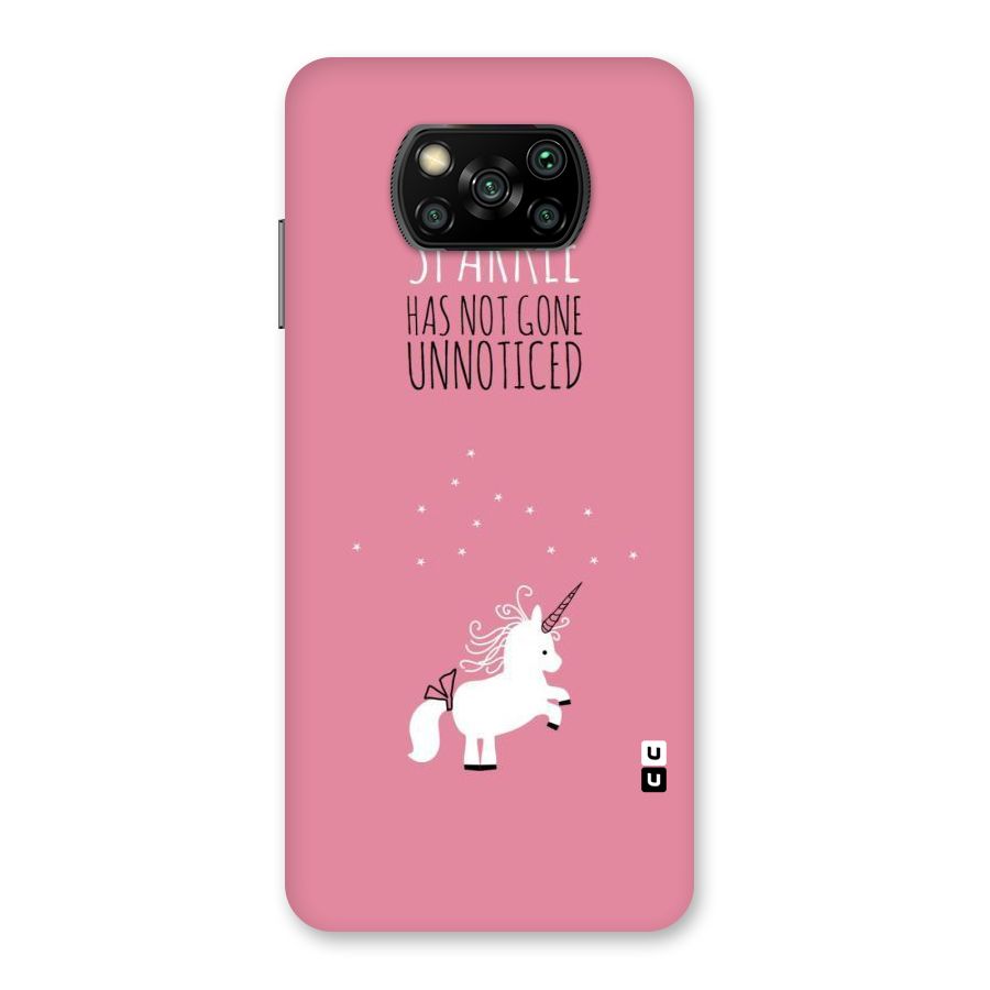 Sparkle Not Unnoticed Back Case for Poco X3