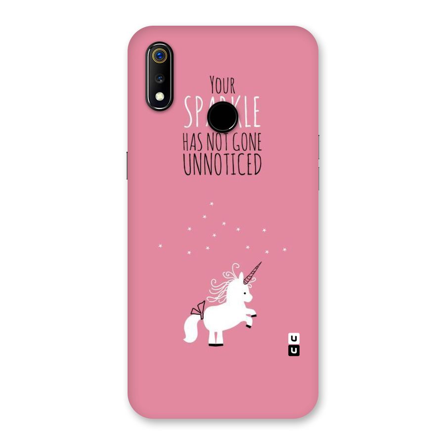 Sparkle Not Unnoticed Back Case for Realme 3