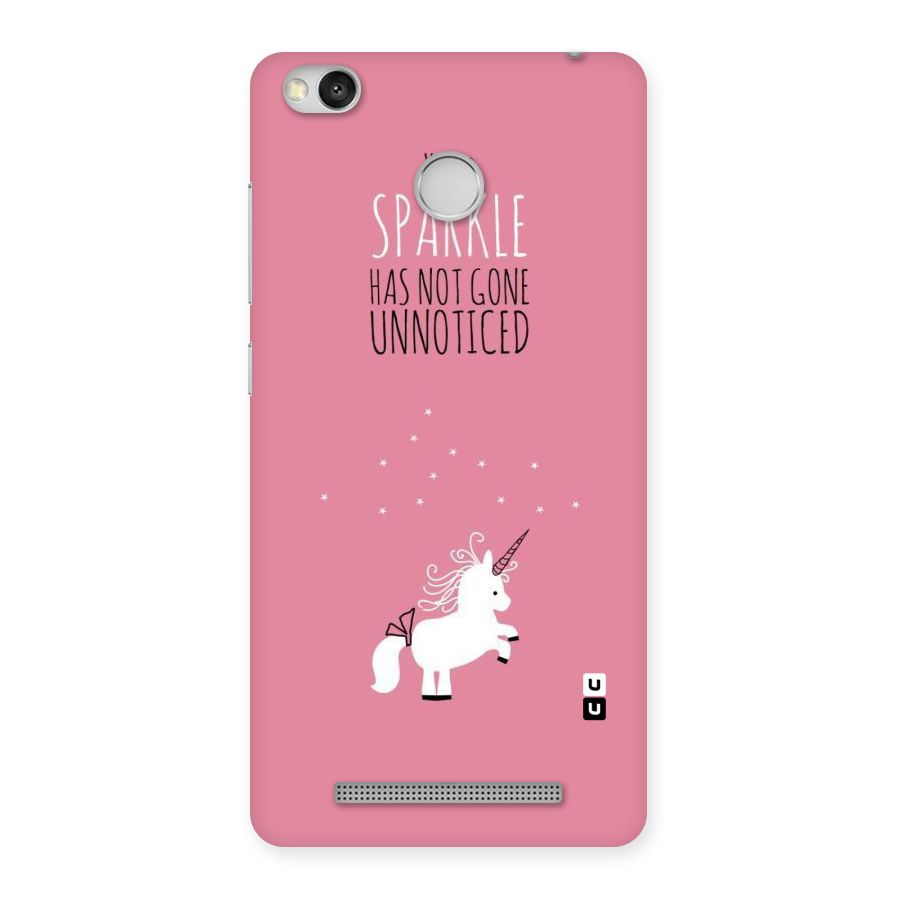 Sparkle Not Unnoticed Back Case for Redmi 3S Prime