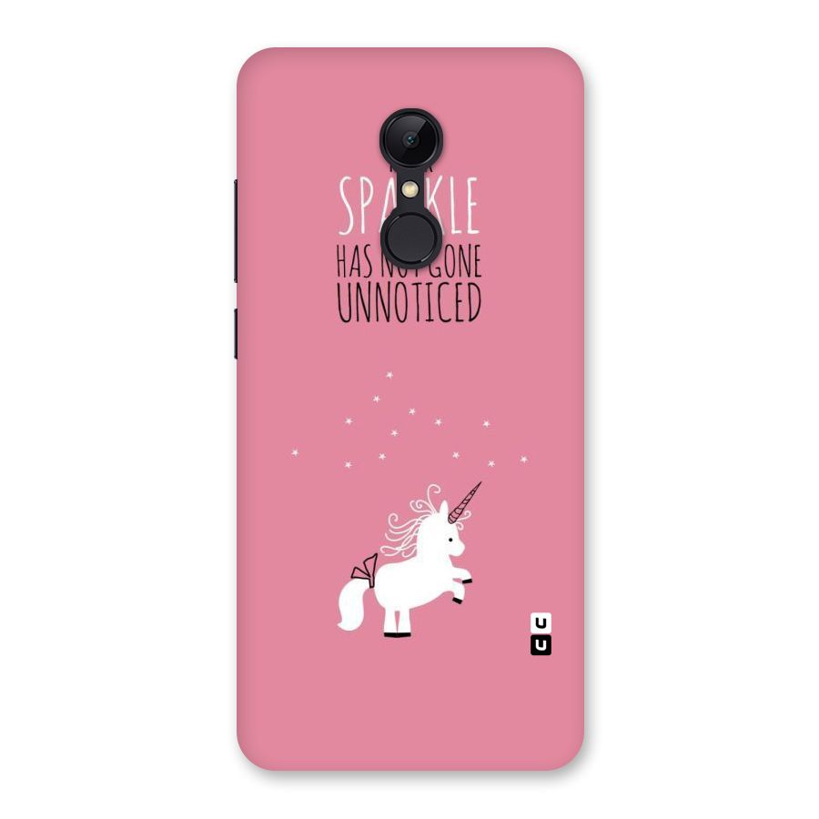 Sparkle Not Unnoticed Back Case for Redmi 5