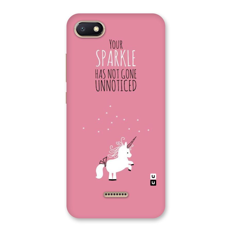 Sparkle Not Unnoticed Back Case for Redmi 6A