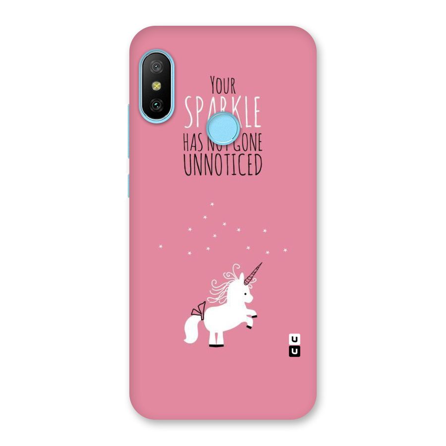 Sparkle Not Unnoticed Back Case for Redmi 6 Pro