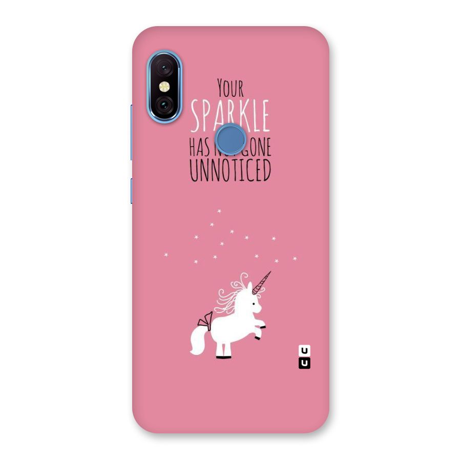 Sparkle Not Unnoticed Back Case for Redmi Note 6 Pro