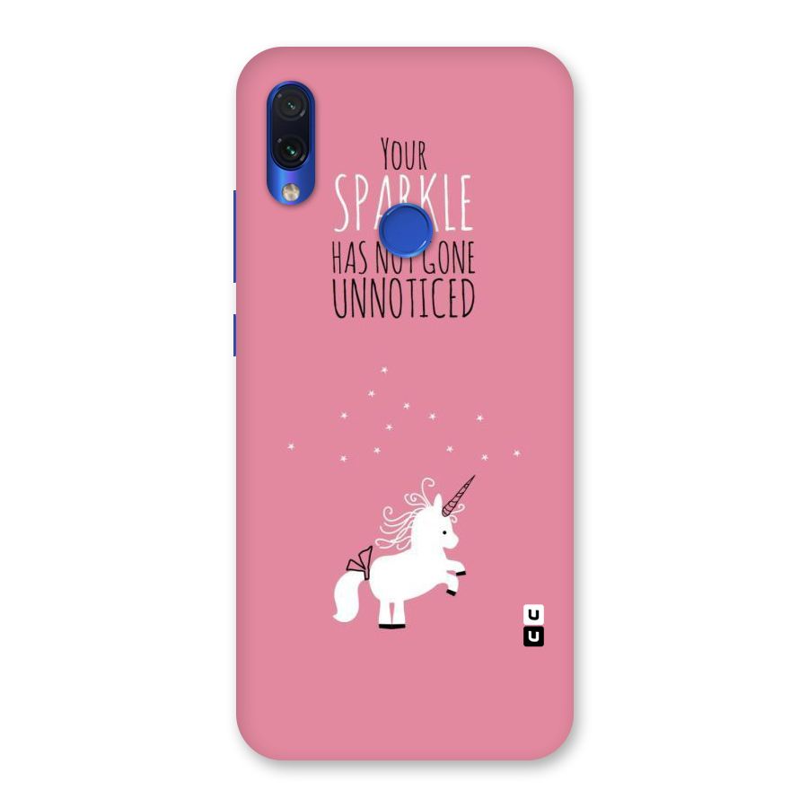Sparkle Not Unnoticed Back Case for Redmi Note 7