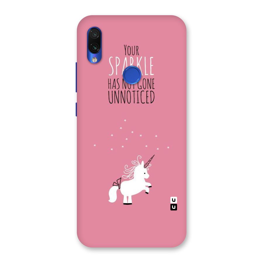 Sparkle Not Unnoticed Back Case for Redmi Note 7S