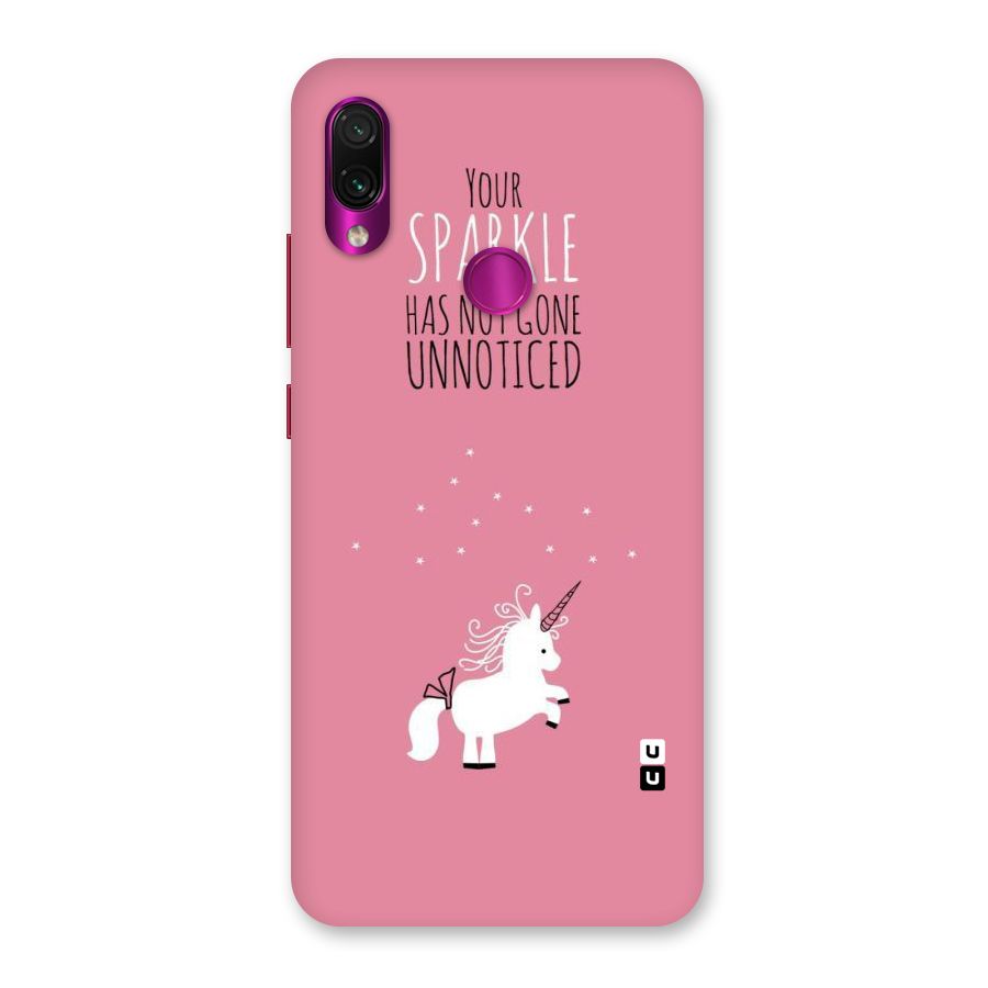 Sparkle Not Unnoticed Back Case for Redmi Note 7 Pro