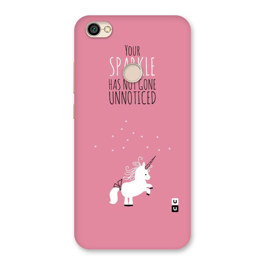 Sparkle Not Unnoticed Back Case for Redmi Y1 2017