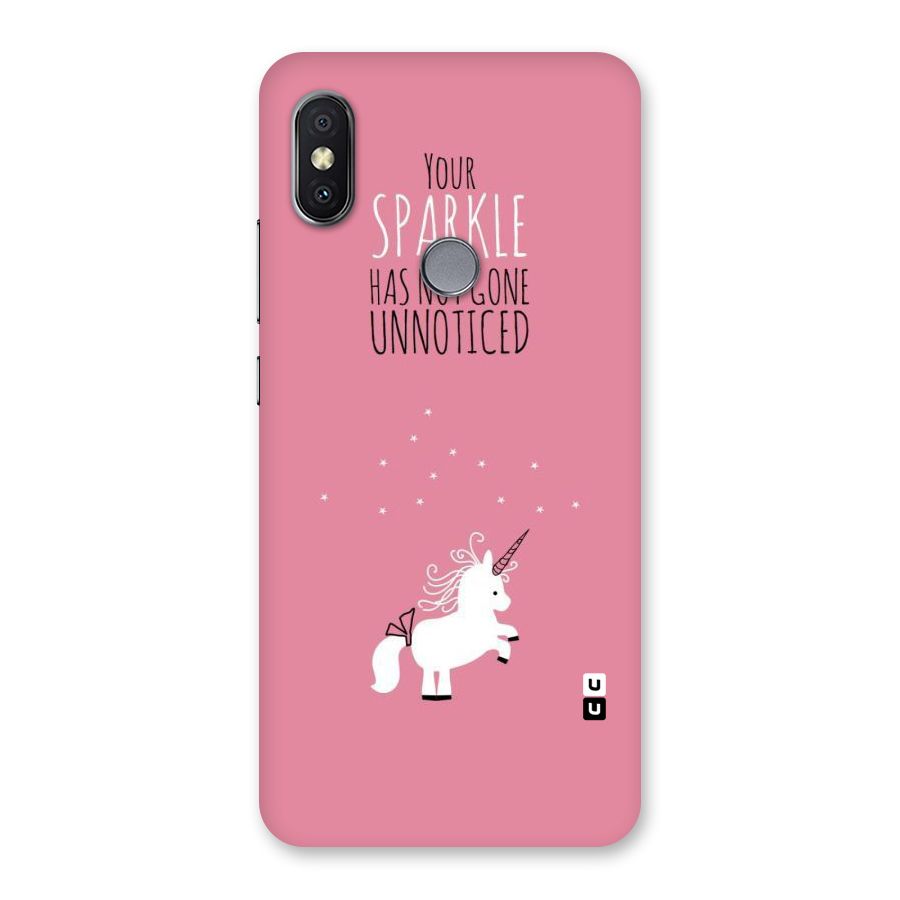 Sparkle Not Unnoticed Back Case for Redmi Y2