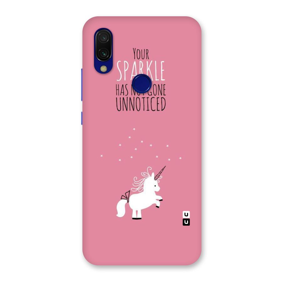 Sparkle Not Unnoticed Back Case for Redmi Y3