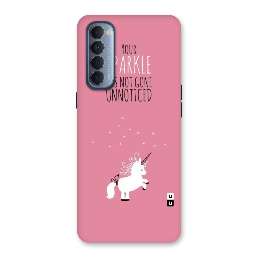 Sparkle Not Unnoticed Back Case for Reno4 Pro