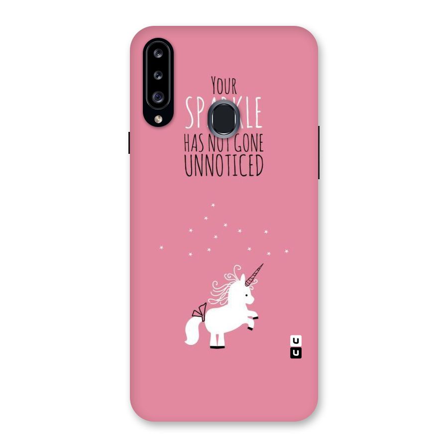 Sparkle Not Unnoticed Back Case for Samsung Galaxy A20s