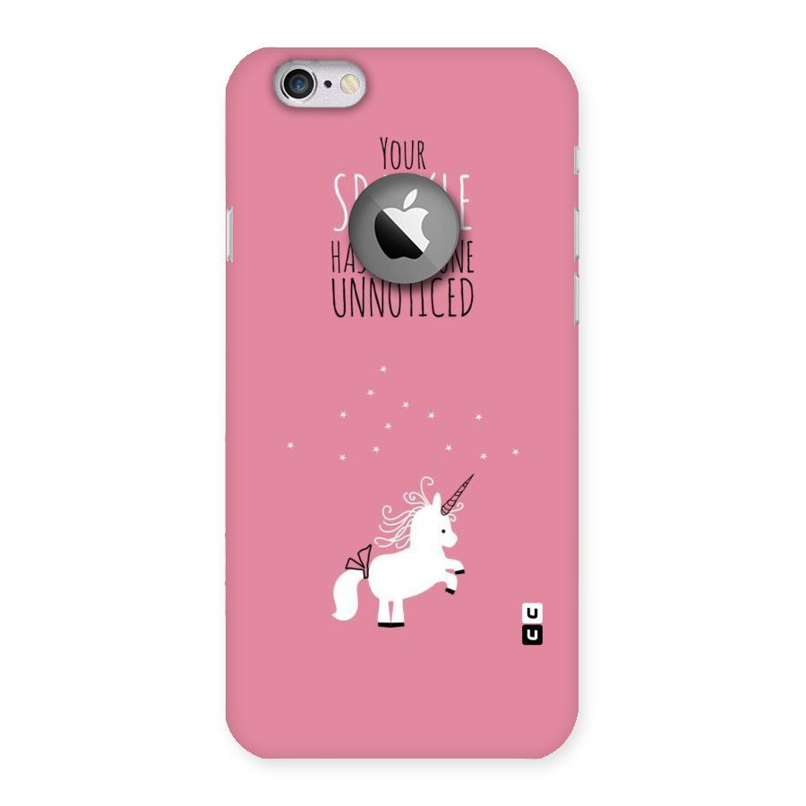 Sparkle Not Unnoticed Back Case for iPhone 6 Logo Cut