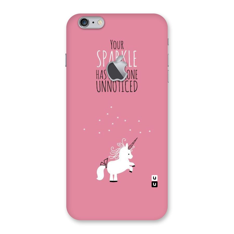 Sparkle Not Unnoticed Back Case for iPhone 6 Plus 6S Plus Logo Cut
