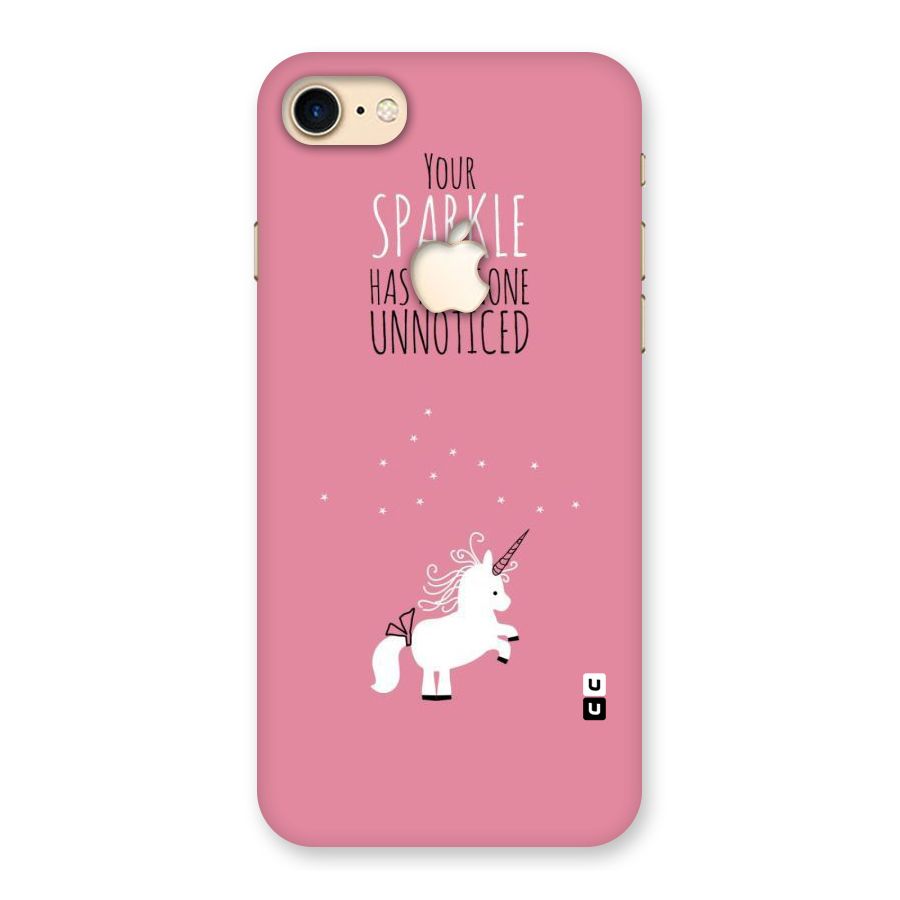 Sparkle Not Unnoticed Back Case for iPhone 7 Apple Cut