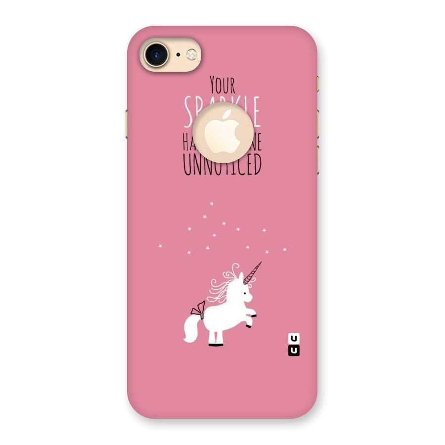 Sparkle Not Unnoticed Back Case for iPhone 7 Logo Cut