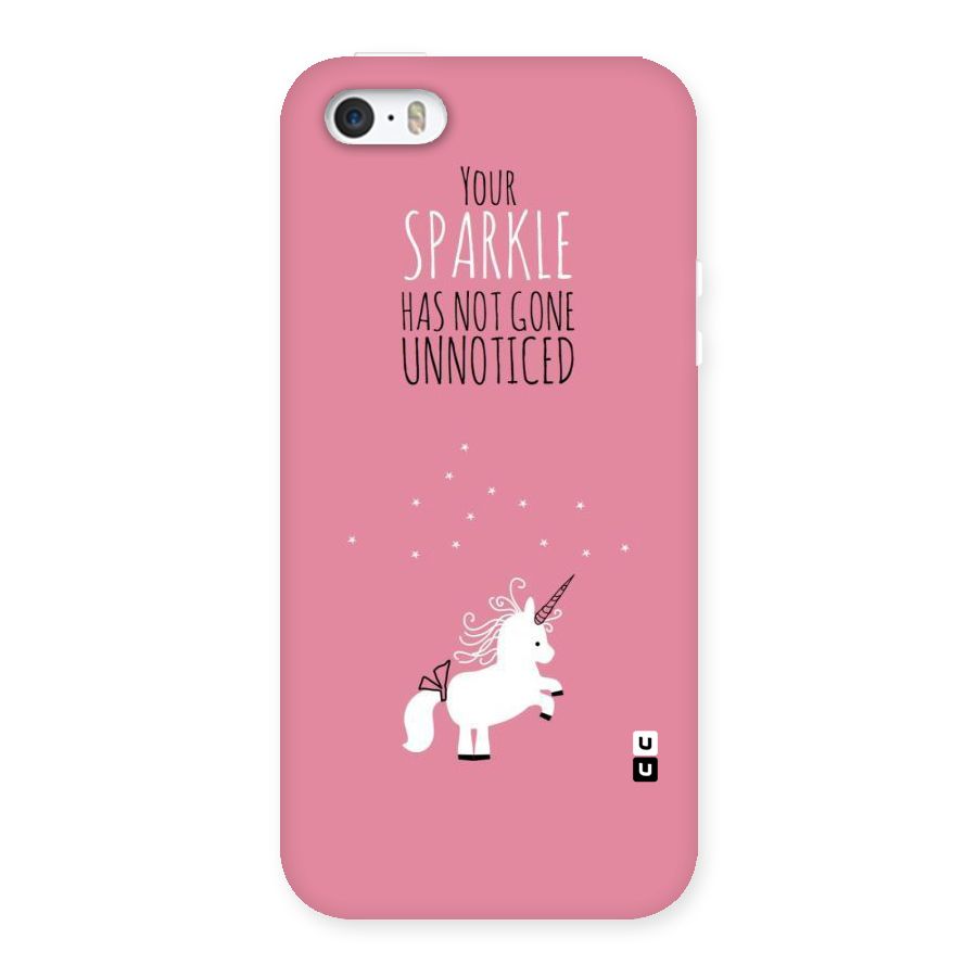 Sparkle Not Unnoticed Back Case for iPhone SE