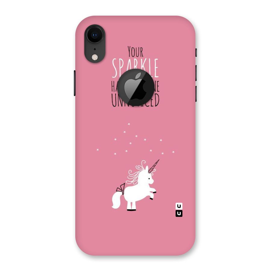 Sparkle Not Unnoticed Back Case for iPhone XR Logo Cut
