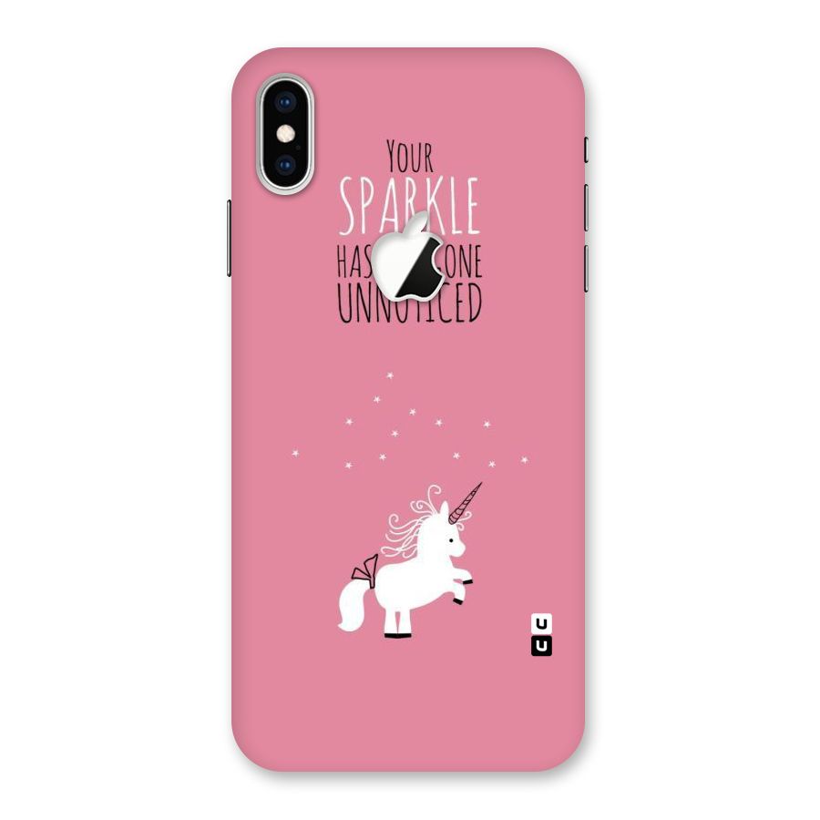 Sparkle Not Unnoticed Back Case for iPhone XS Max Apple Cut