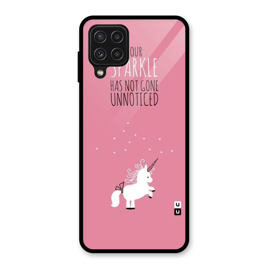 Sparkle Not Unnoticed Glass Back Case for Galaxy A22 4G