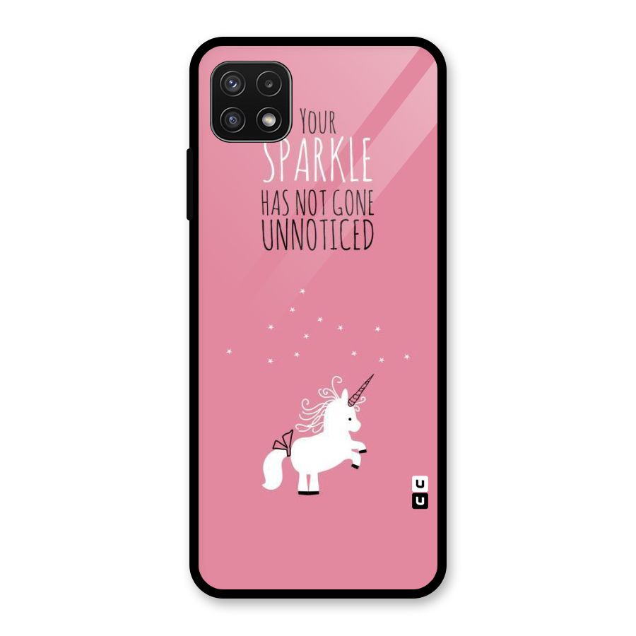Sparkle Not Unnoticed Glass Back Case for Galaxy A22 5G