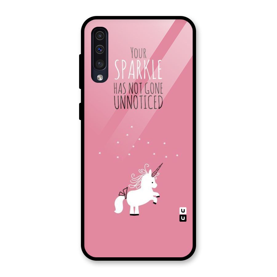Sparkle Not Unnoticed Glass Back Case for Galaxy A30s