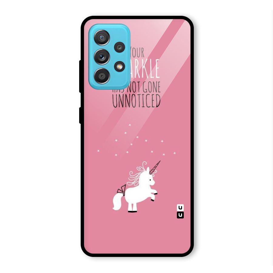 Sparkle Not Unnoticed Glass Back Case for Galaxy A52