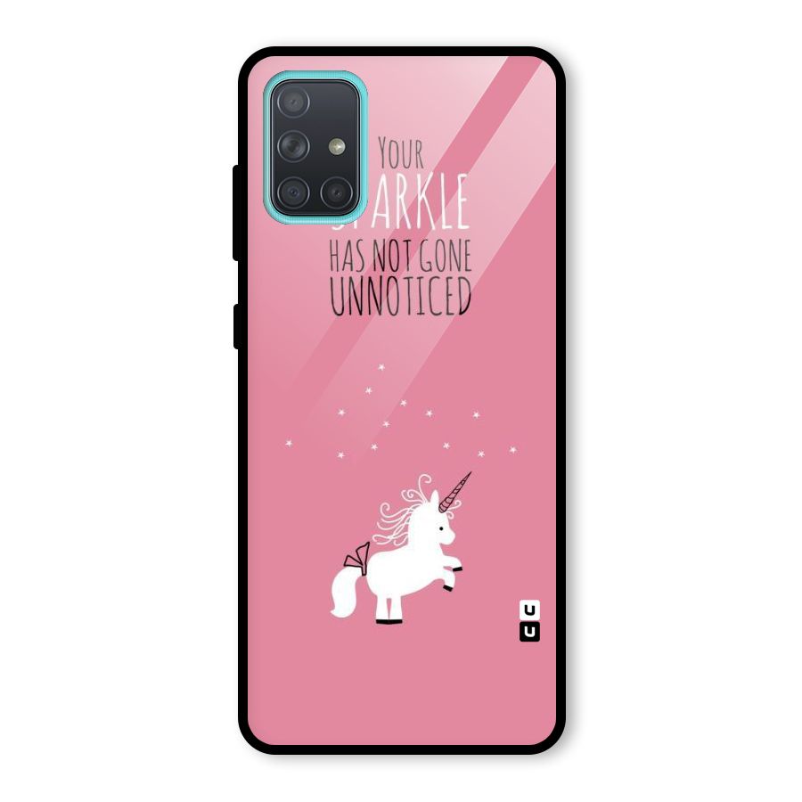 Sparkle Not Unnoticed Glass Back Case for Galaxy A71
