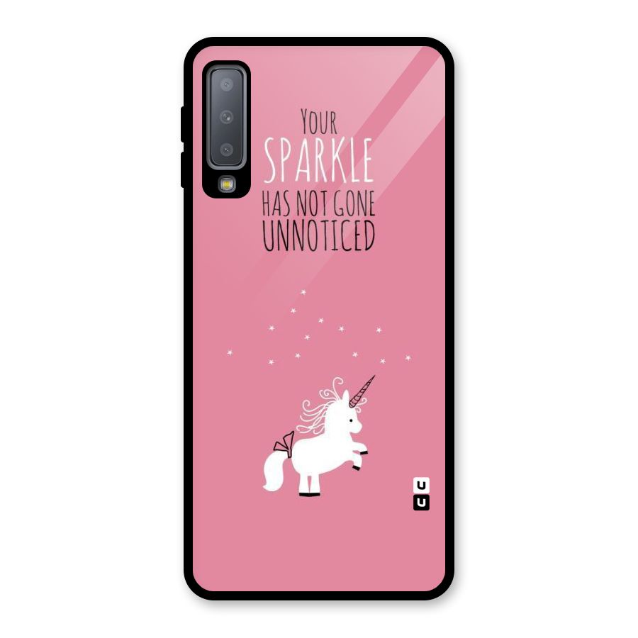 Sparkle Not Unnoticed Glass Back Case for Galaxy A7 (2018)