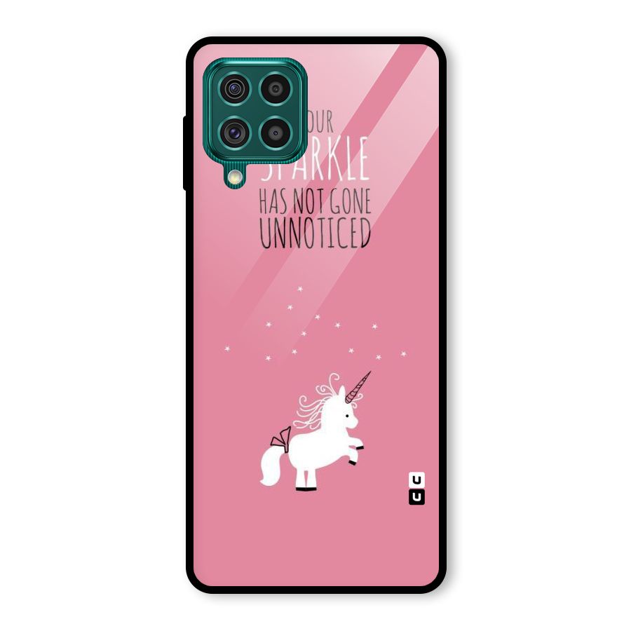 Sparkle Not Unnoticed Glass Back Case for Galaxy F62