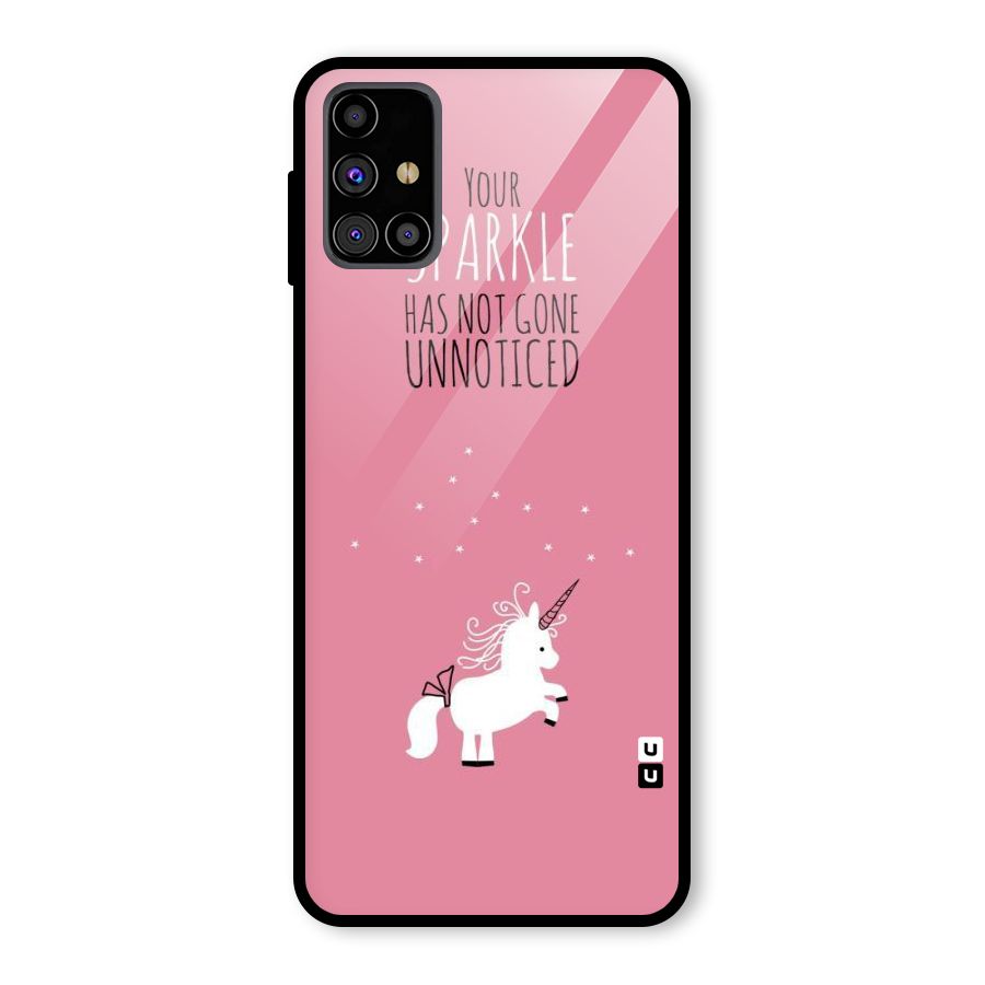 Sparkle Not Unnoticed Glass Back Case for Galaxy M31s