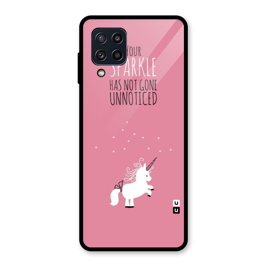 Sparkle Not Unnoticed Glass Back Case for Galaxy M32