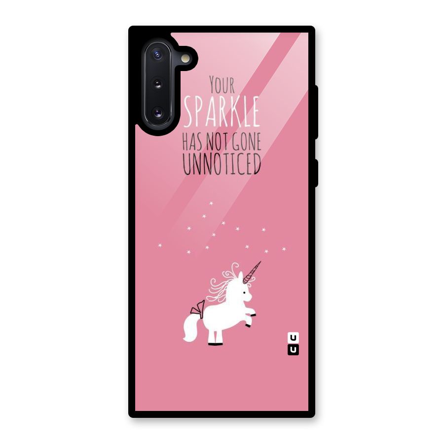 Sparkle Not Unnoticed Glass Back Case for Galaxy Note 10