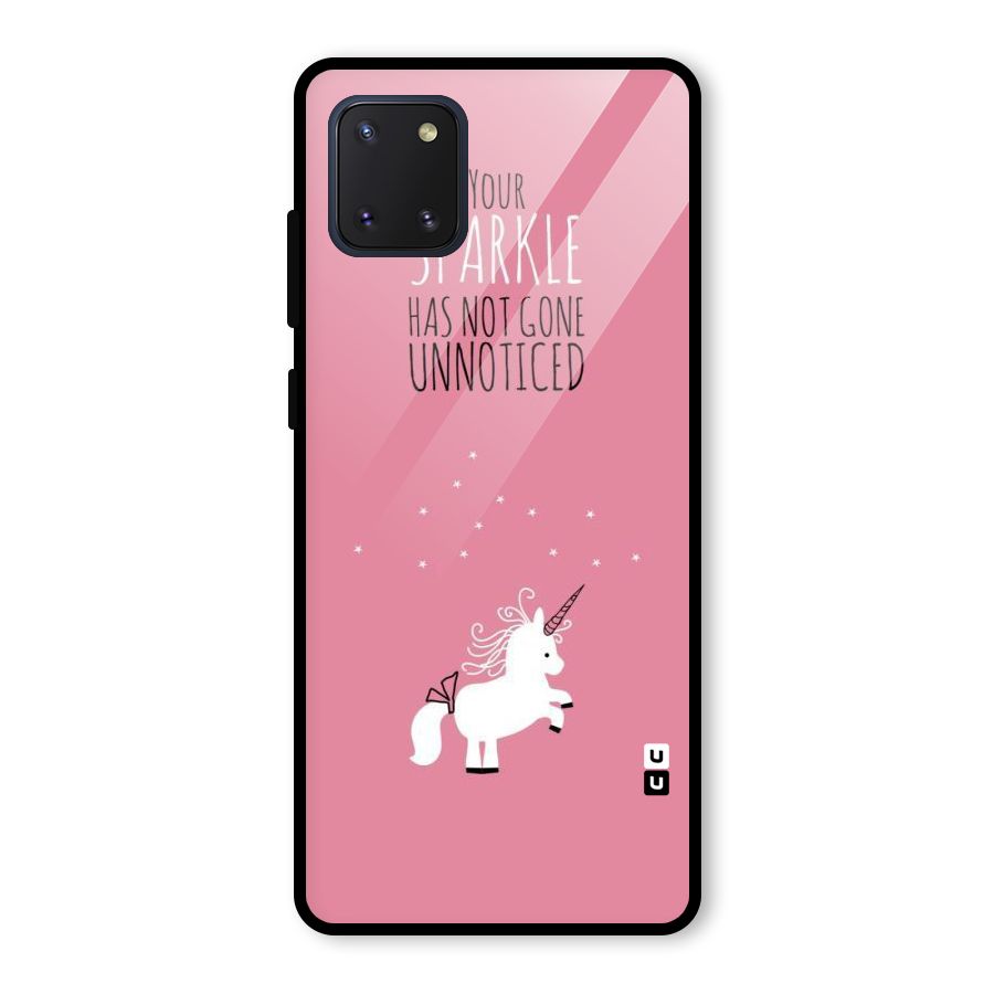 Sparkle Not Unnoticed Glass Back Case for Galaxy Note 10 Lite