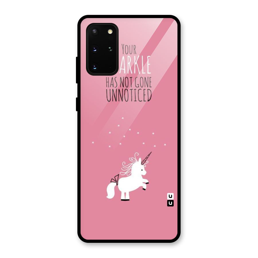 Sparkle Not Unnoticed Glass Back Case for Galaxy S20 Plus