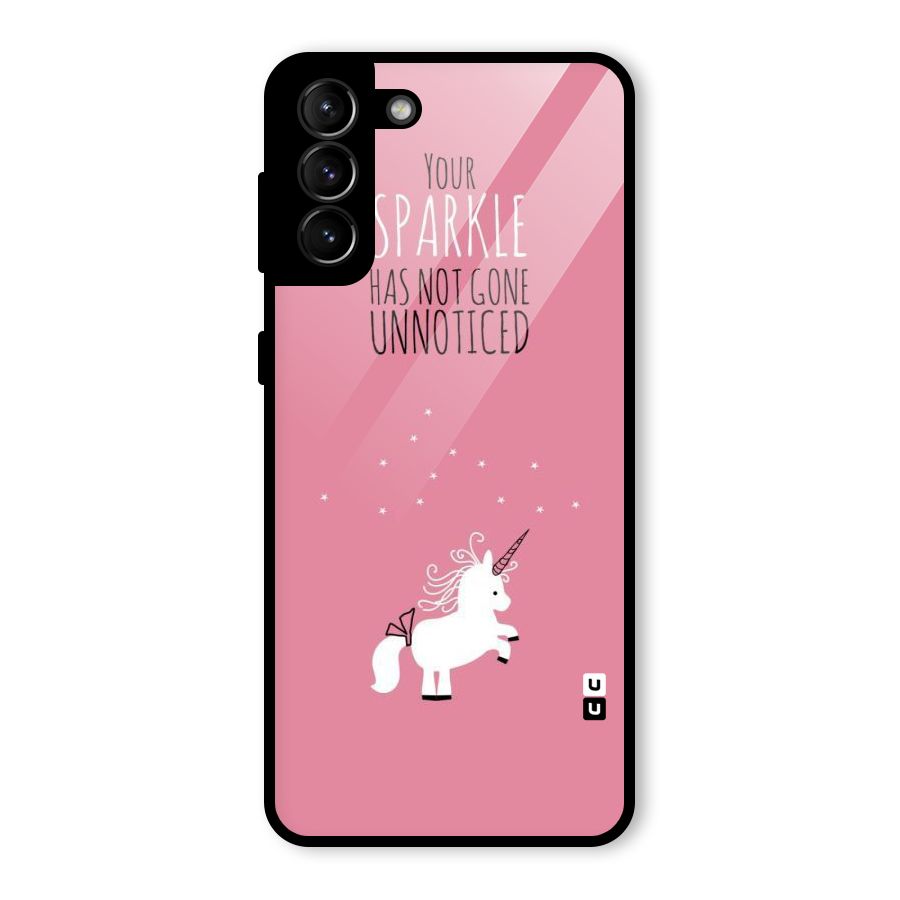 Sparkle Not Unnoticed Glass Back Case for Galaxy S21 Plus