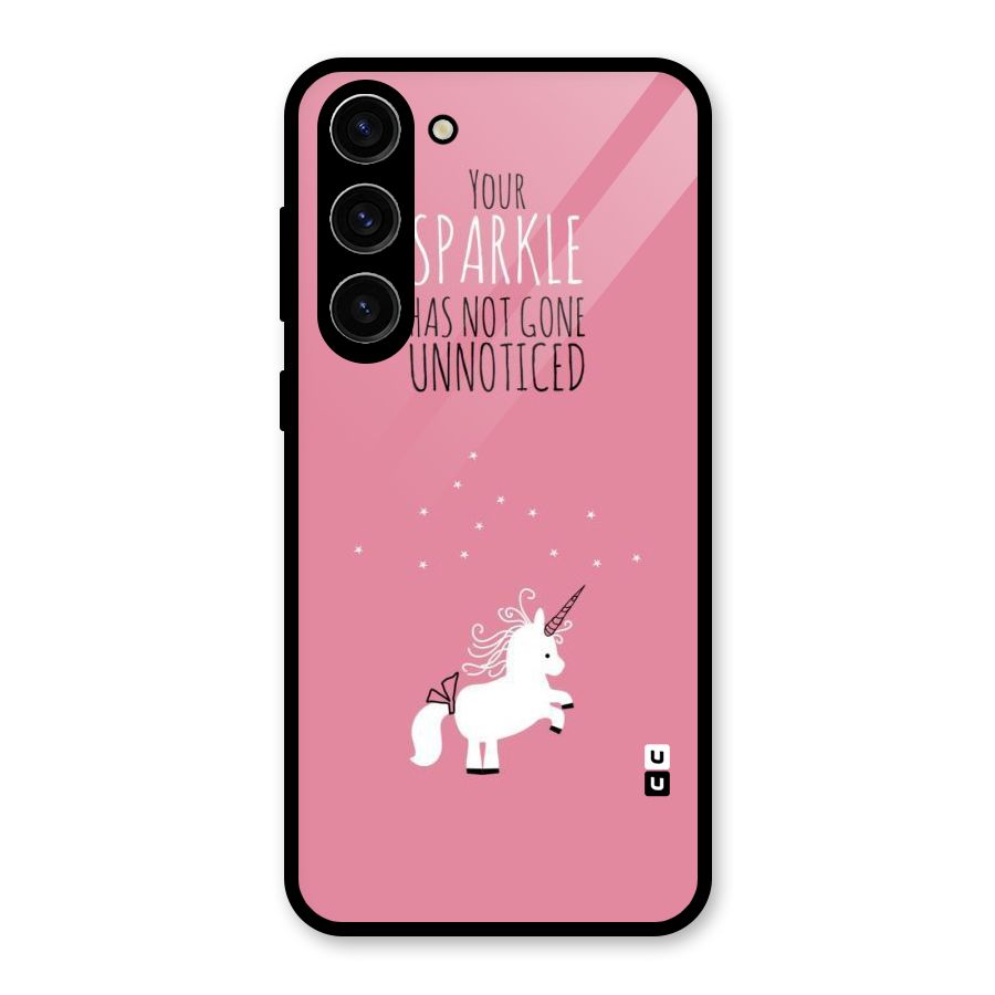 Sparkle Not Unnoticed Glass Back Case for Galaxy S23 Plus