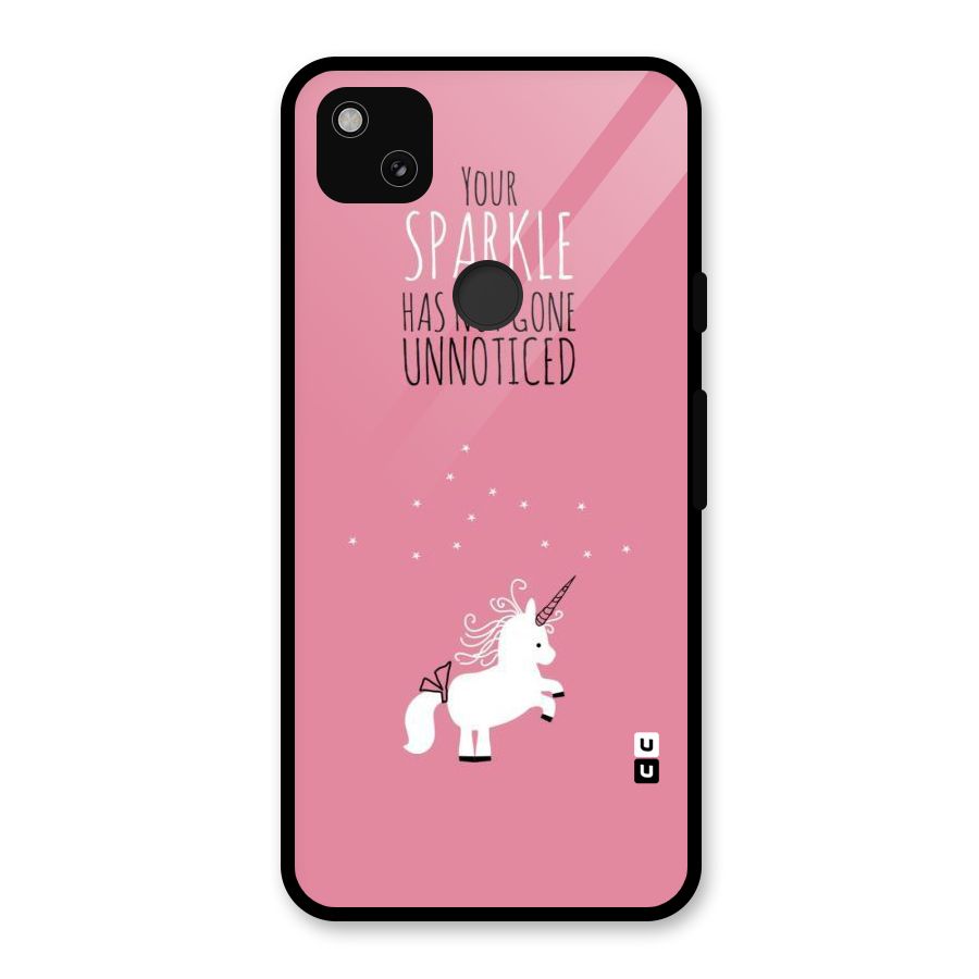 Sparkle Not Unnoticed Glass Back Case for Google Pixel 4a